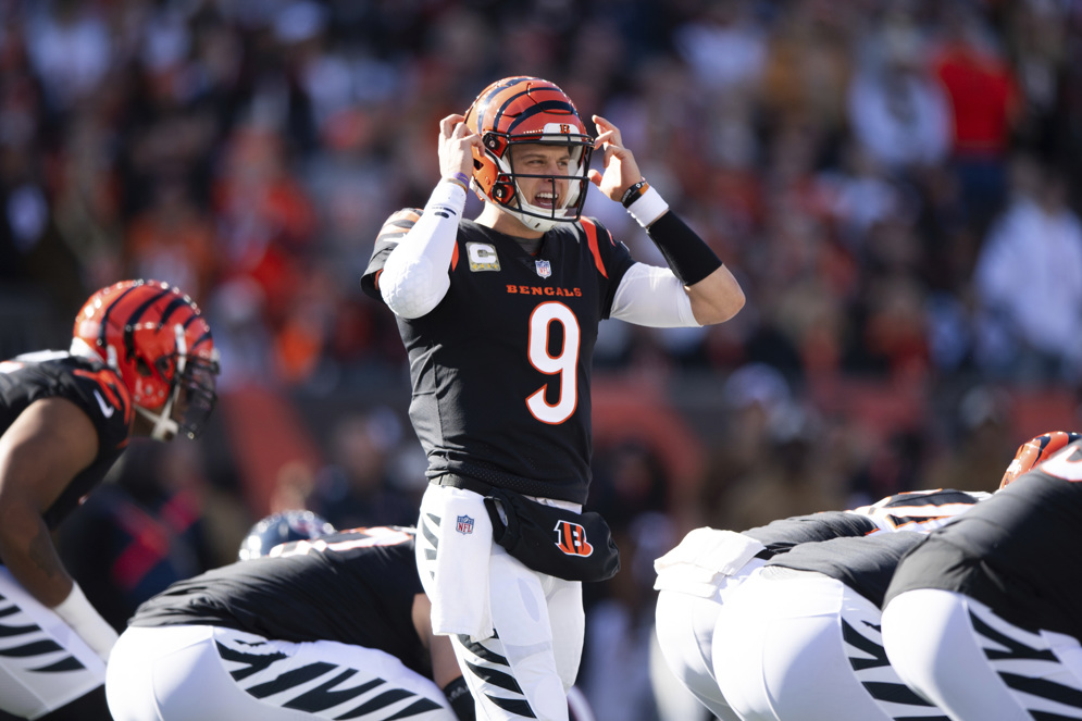 Joe Burrow was selected in the first round with the first overall pick of the 2020 NFL Draft. (AP/Emilee Chinn)